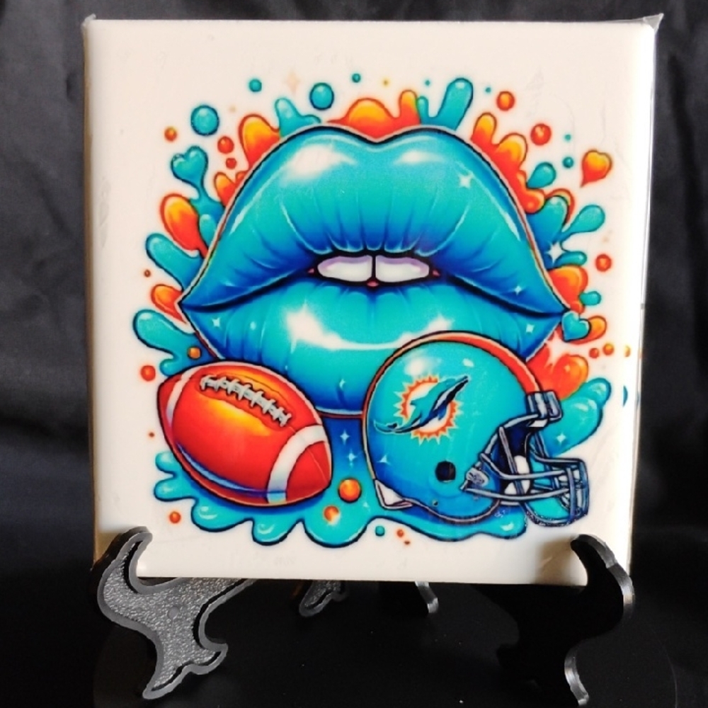 Hand Crafted Dolphins Lip Art